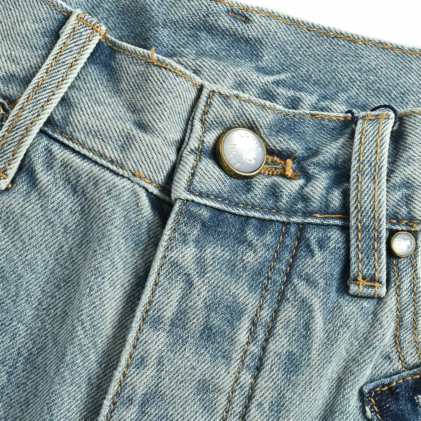 Louis Vuitton/Louis Vuitton presbyopic patchwork jeans